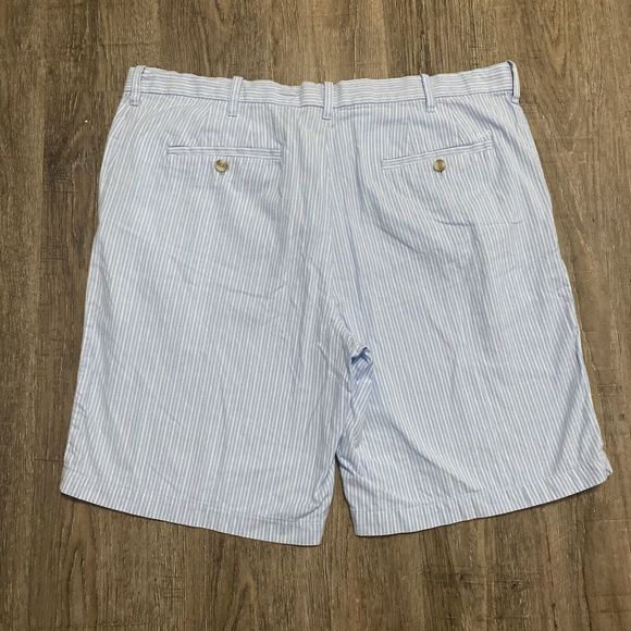 Izod Mens Dress or Casual Shorts ~ Sz 40 ~ Blue & White ~ Striped - Picture 3 of 3